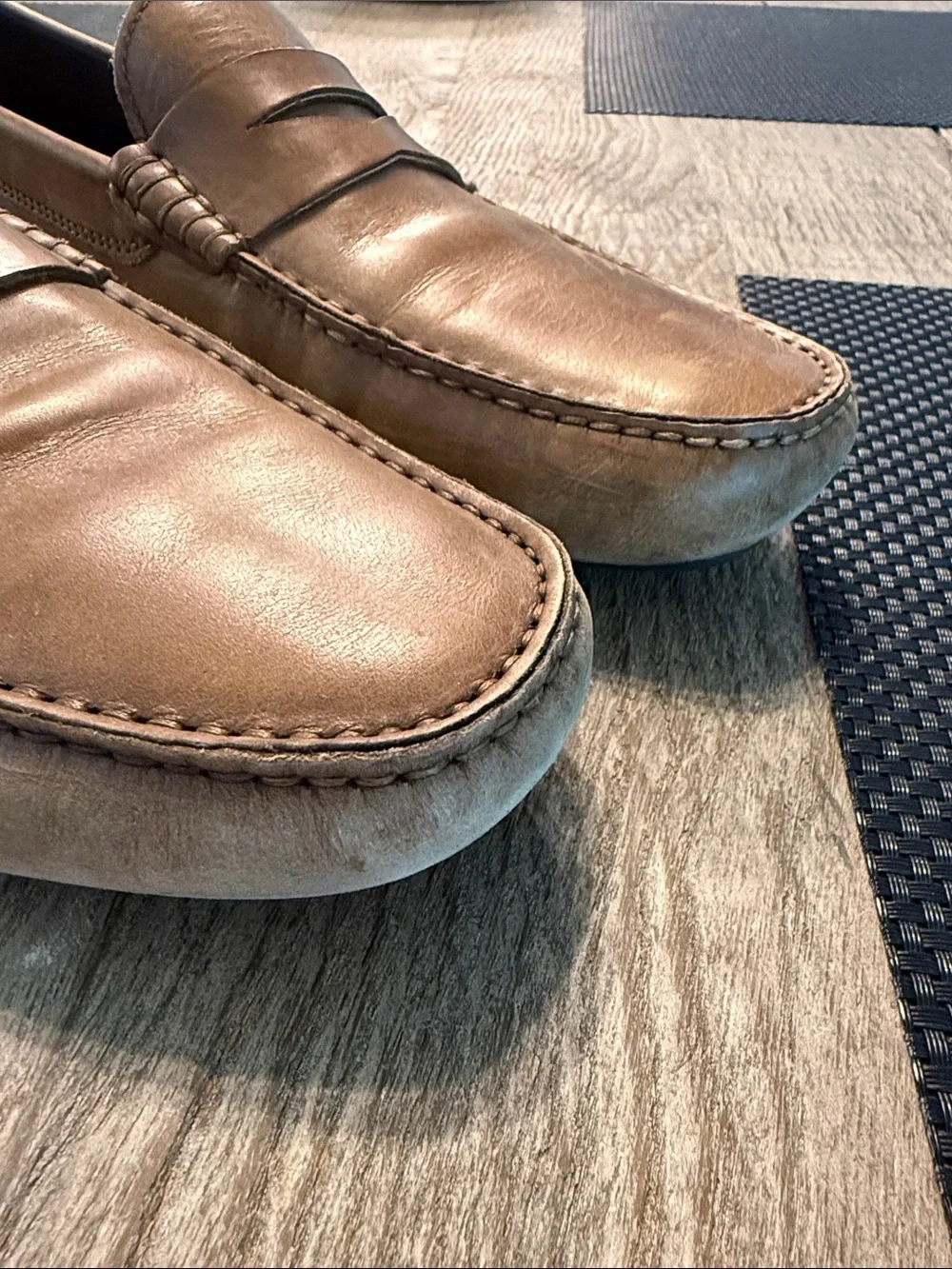 To Boot Tan Leather Penny Loafers